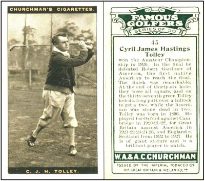C504-485 [tobacco : UK]  W.A. & A.C. Churchman "Famous Golfers" first series (October 1927)43/50