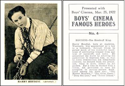 BOY-070 [trade : UK] Boys Cinema "Famous Heroes" (1922) 4/6