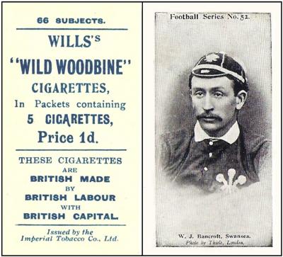 W675-114 [tobacco : UK] W. D. & H.O. Wills "Football Series" (1902) 52/66