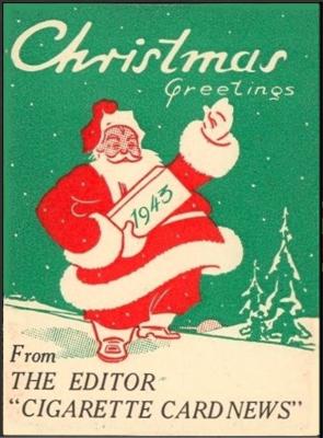 London Cigarette Card Company Christmas card 1944