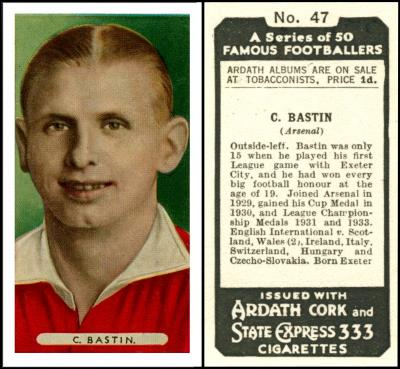 A745-350 : A72-24 [tobacco : UK] Ardath “Famous Footballers” (October 1934) 47/50