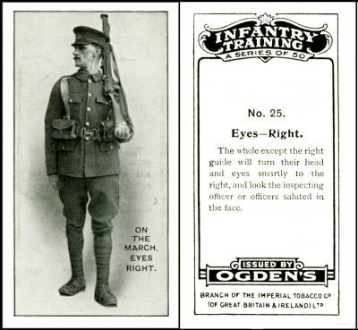 O100-432 : O/105 [tobacco : UK] Ogden`s “Infantry Training” (1915) 25/50 