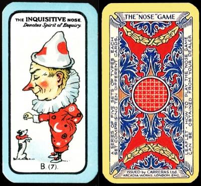 C151-145 : C18-16a [tobacco : UK] Carreras "The Nose Game" (July 1927) card B.7 of 50 