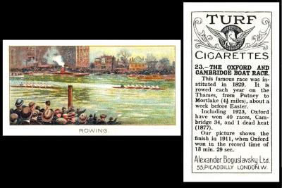 B519-500 : B84-4.1 [tobacco : UK] Alexander Boguslavsky, Ltd., London “Turf Cigarettes” branded “Sports Records” first series (1925) 23/25
