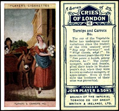 P644-072 : P72-31A - John Player “Cries of London” first series (1913) 16/25