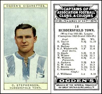 O100-490 : O/2-135 : O/55 [tobacco : UK] Ogden`s Ltd “Captains of Association Football Clubs and Colours” (1926) 18/44 