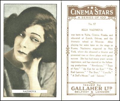 Gallaher "Cinema Stars" Nazimova