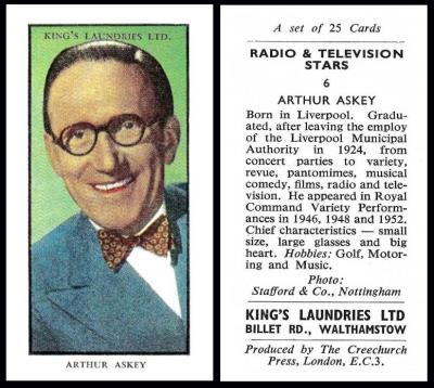 King`s Laudries "Radio & Television Stars"