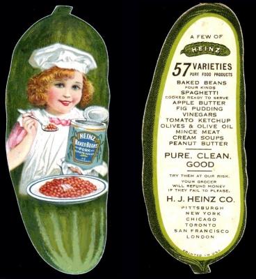 Heinz pickle advert card