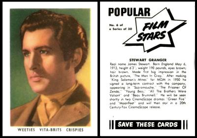 Weeties "Popular Film Stars"