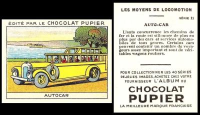 Chocolat Pupier Moyens de Locomotion