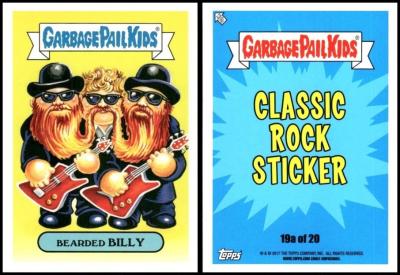 garbage Pail Kids Classic Rock stickers 2017