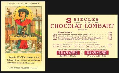 Chocolat Lombart Hommes du Celebres
