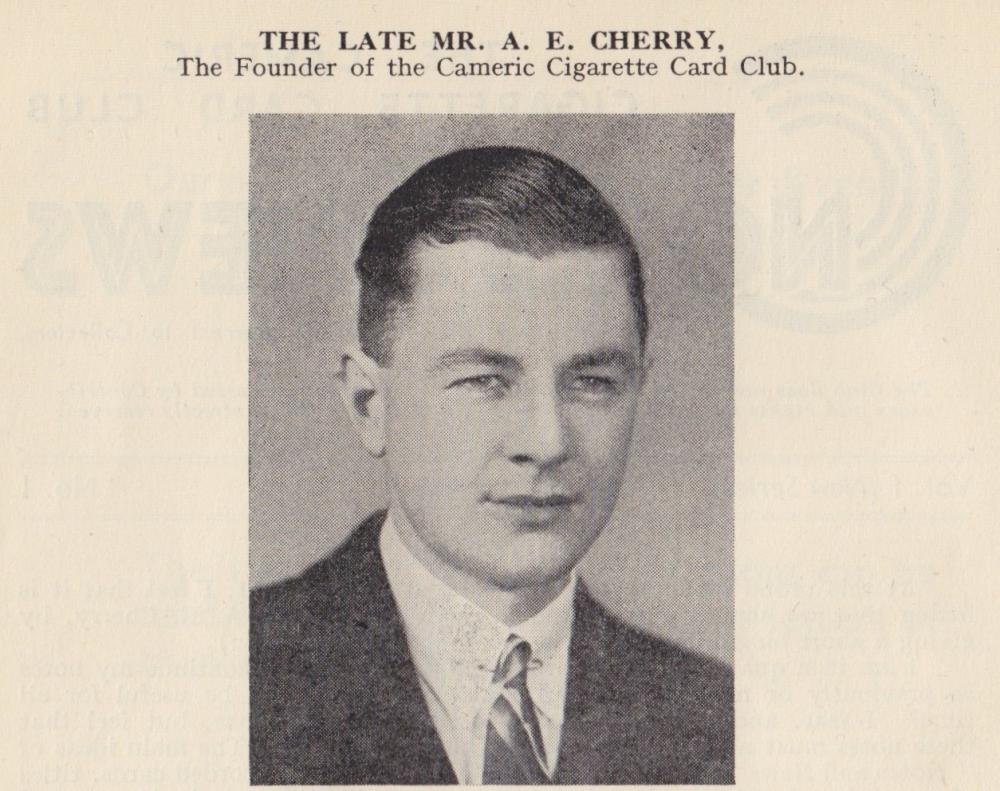 A black and white photograph of A.E. Cherry, the founder of the Cameric Club.