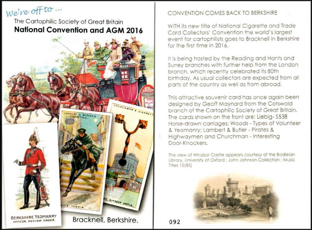 2016 Convention Commemorative Card