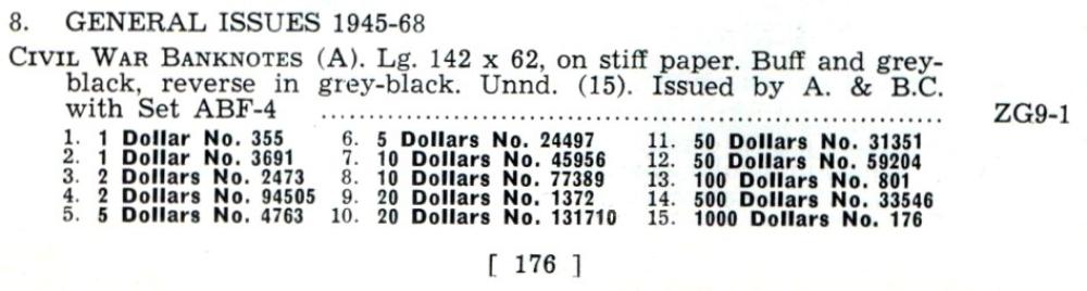 A BC Banknotes Listing