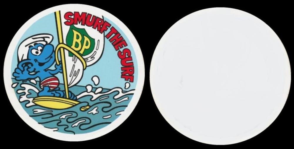 BP Smurf stickers