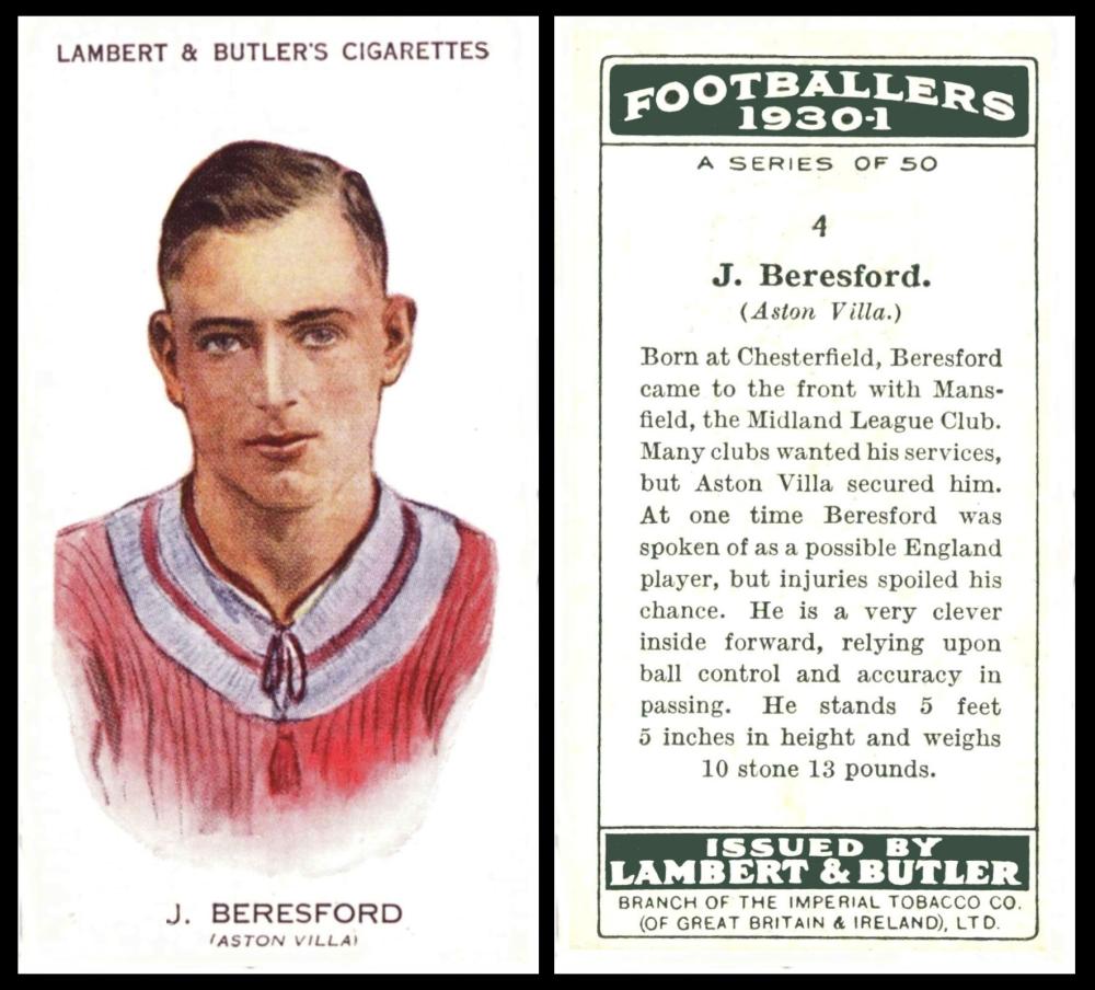 lambert butler Footballers 1930-1