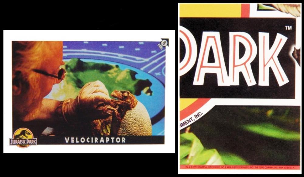 Topps Jurassic Park stickers