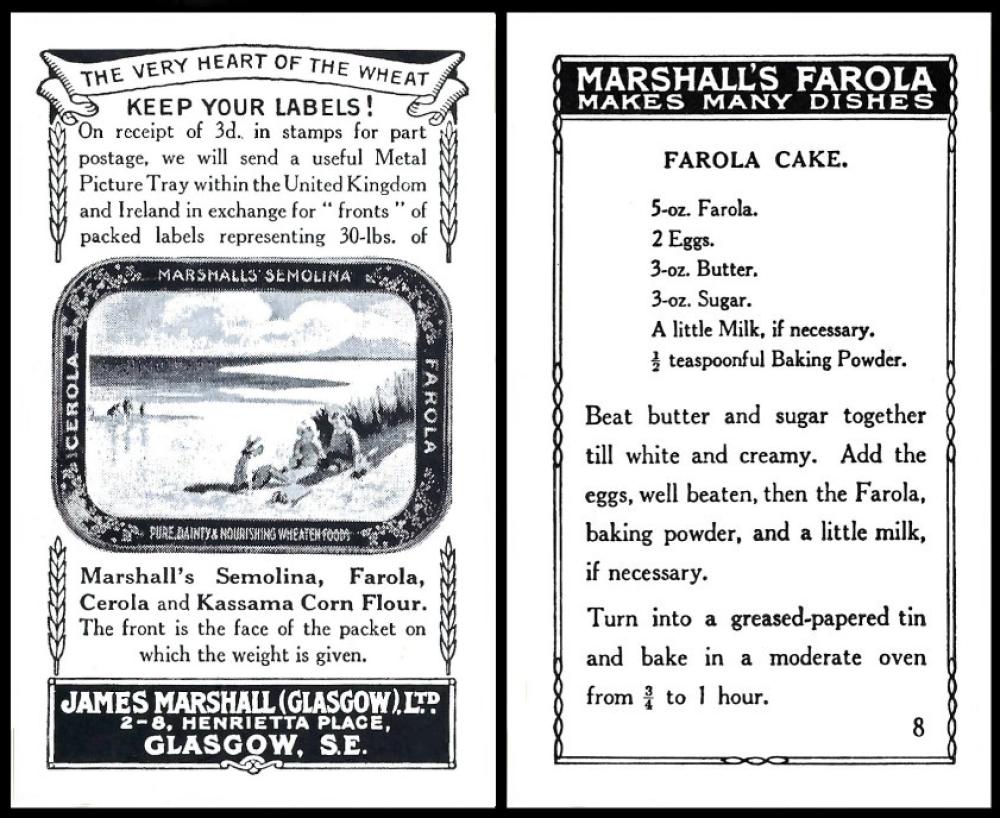 Marshalls Farola Recipes