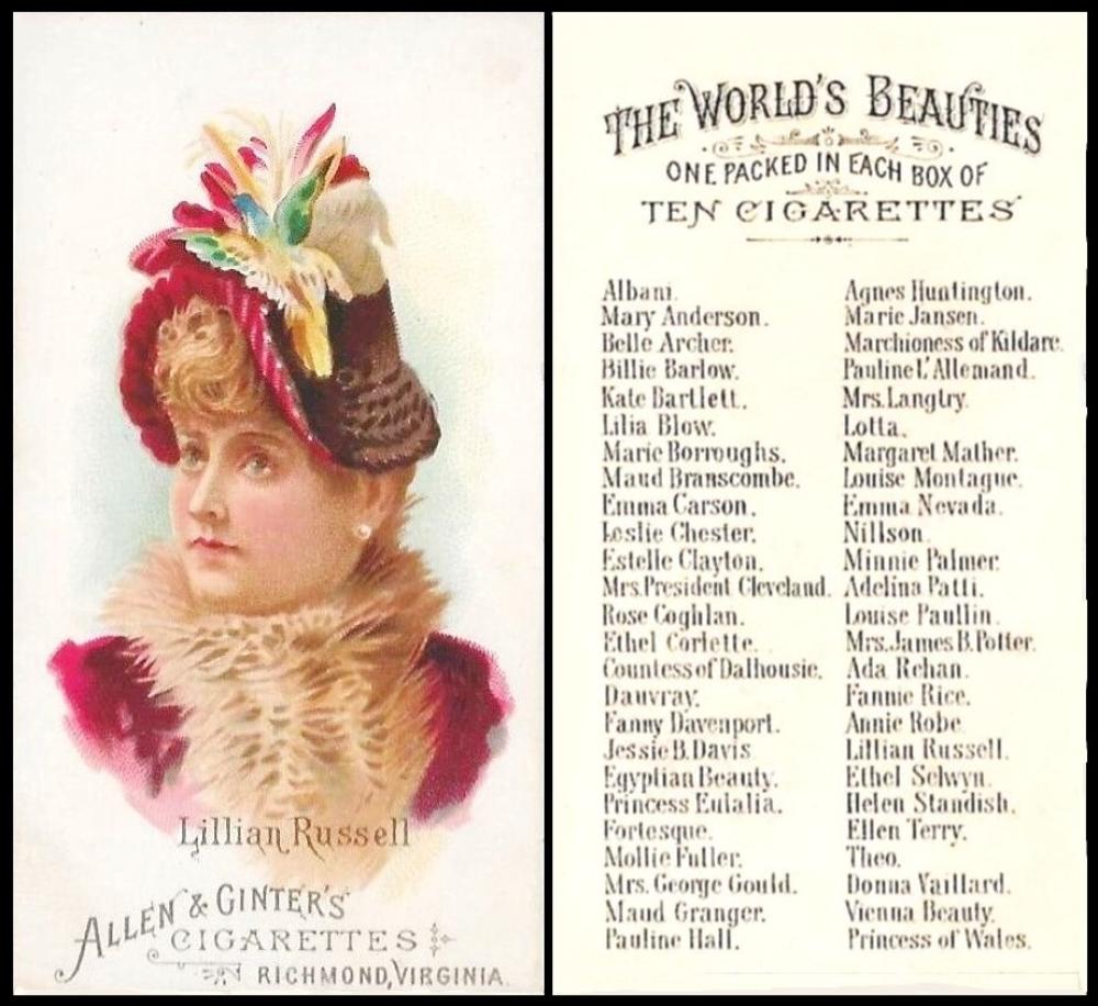 Allen Ginter Worlds Beauties