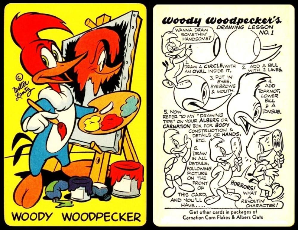 Carnation Woody Woodpecker Drawing Lesson