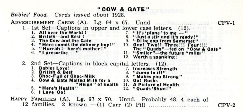 cow gate trade index