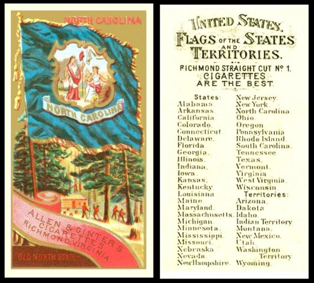 Allen Ginter US Flags States Territories