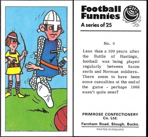 PRI-25 [trade : UK] Primrose Confectionery Ltd “Football Funnies” (1974) 8/25