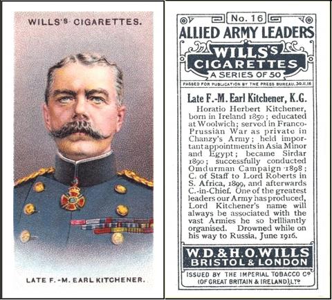 W675-092 [tobacco : UK] W.D. & H.O. Wills "Allied Army Leaders" (1917) 16/50