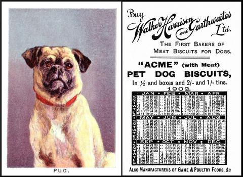 WAL-180 : WAM-1 [trade : UK] Walker, Harrison & Garthwaite "Dogs" 77 x 53 mm (1901?) Un/15