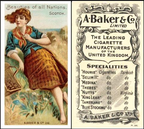 B046-200 [tobacco : UK] A. Baker & Co. London "Beauties of all Nations" (1898) Un/25