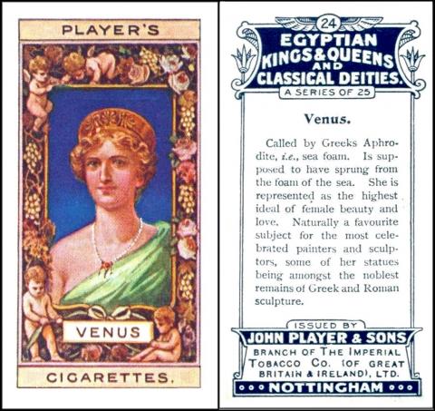 P644-074 [tobacco : UK] John Player "Egyptian Kings & Queens and Classical Deities" (March 1912?)  24/25