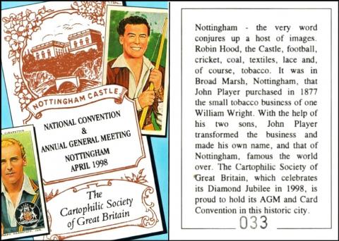 1998 Convention Commemorative Card