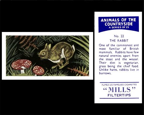 A46-22 [tobacco : UK] Amalgamated Tobacco Corporation `Mills` Brand “Animals of the Countryside” 22/25