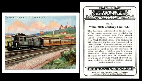 C504-490.B.1 : C82-48.B.1 : C/55 : RB21/210/54 [tobacco : UK] W.A. & A.C. Churchman “Famous Railway Trains” first series - large size (November 1928) 12/12 