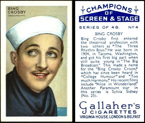 G075-565.B.a : G12-78.B.a [tobacco : UK] Gallaher “Champions of Screen and Stage” (1934) 4/48 