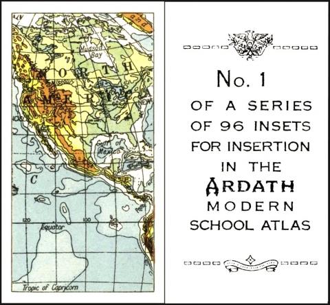 A745-230 : A72-12 [tobacco :UK export] Ardath Tobacco Co. Ltd. London "Modern School Atlas" (1936/37?) 1/96