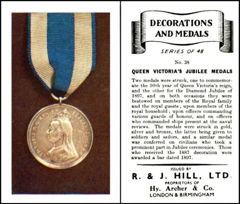 H554-720A : H46-84.1 [tobacco : UK] R. & J. Hill “Decorations and Medals” (1940) 38/48 