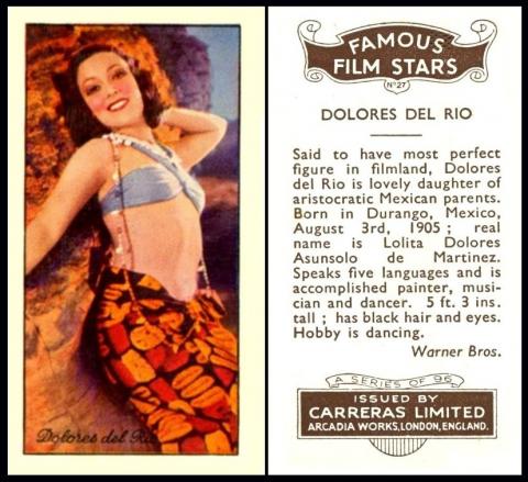 Carreras "Famous Film Stars" Del Rio