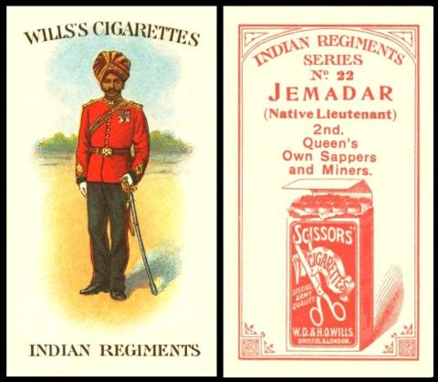 Wills Scissors Indian Regiments