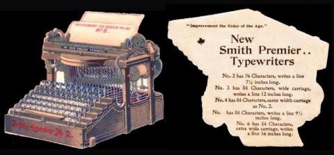 Smith Typewriter advert card