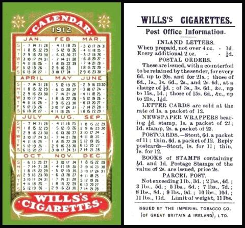 wills calendar 1912