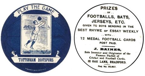 Baines Medal Football Card