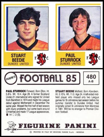 Panini Football 85