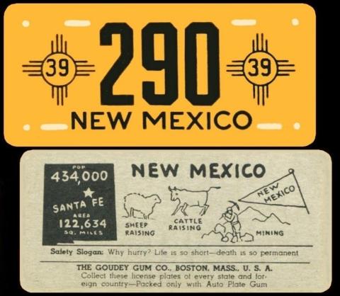 Goudey License Plates 39