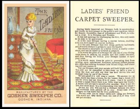Goshen sweeper advert card