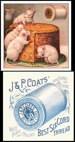 Coats Advert Card mice