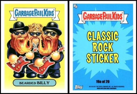 garbage Pail Kids Classic Rock stickers 2017