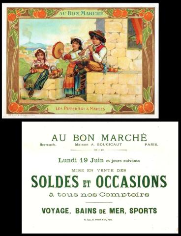 Au Bon Marche Sale cards
